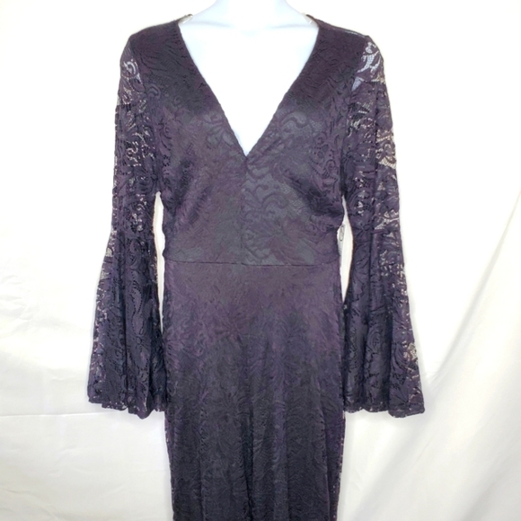 NWT Fashion to Figure Drama Sleeve Lace Jumpsuit 2X Straight Leg Stretch Goth - Picture 5 of 16